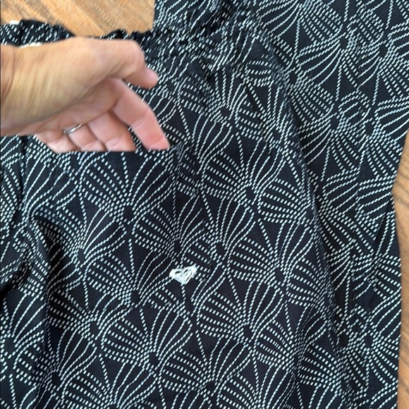 Roxy Beachy Drawstring Pants in Black and White Sz L - Picture 8 of 13